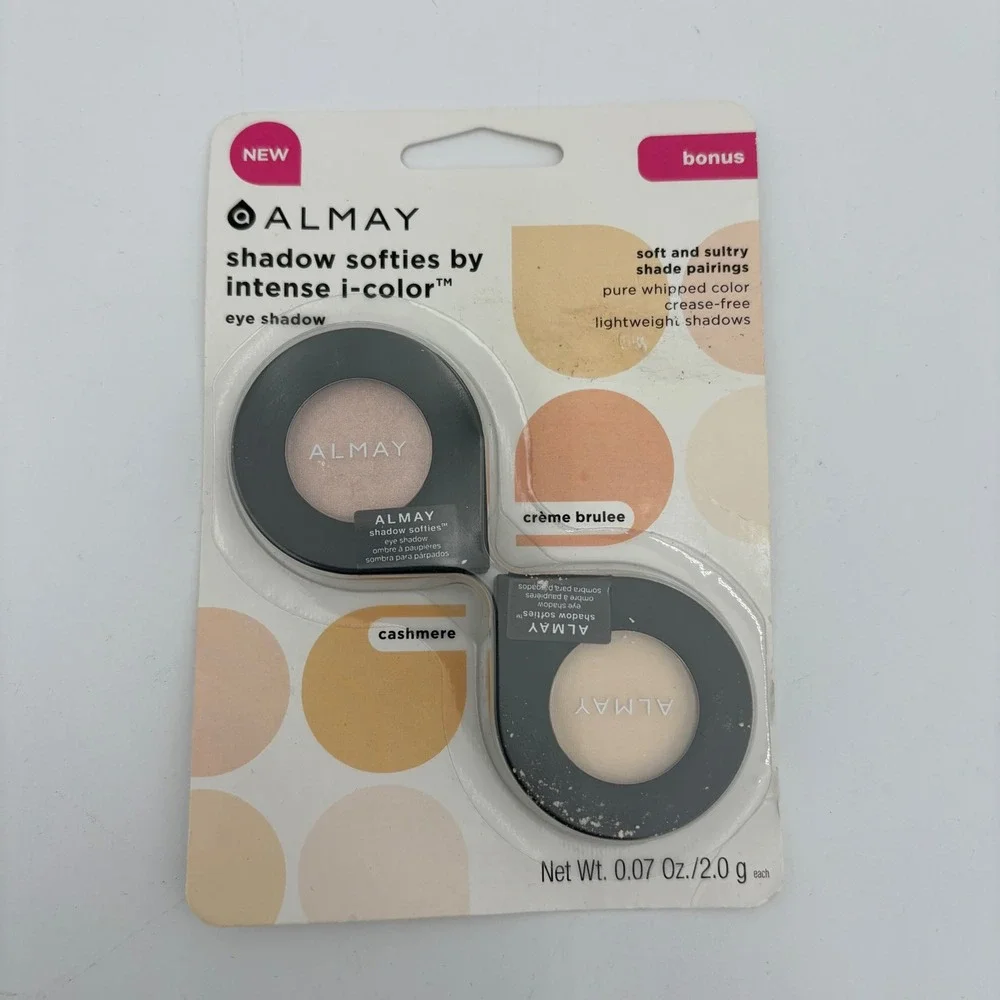 Almay Shadow Softies Intense I-Color Eye Shadow Duo Creme Brulee Cashmere NEW‎